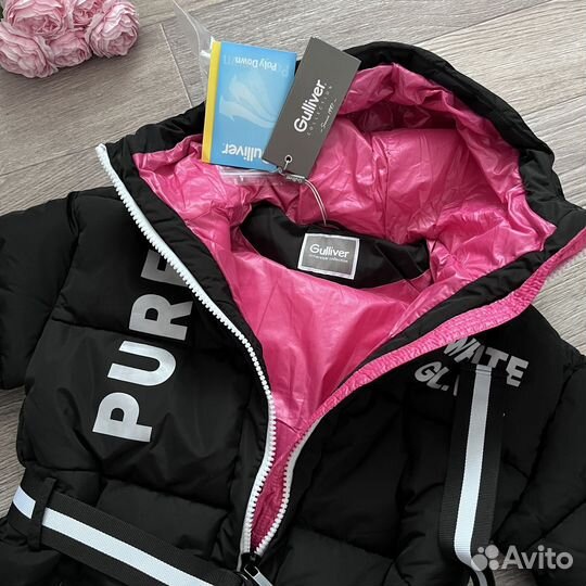 Новый пуховик Guliver, зима, 140см