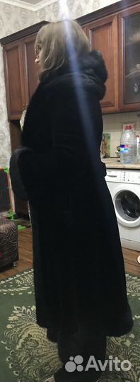 Шуба норковая с капюшоном 46 48
