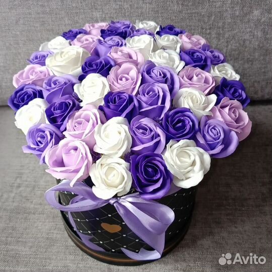 Букет из мыльных роз к 8 марта в наличии и под зак