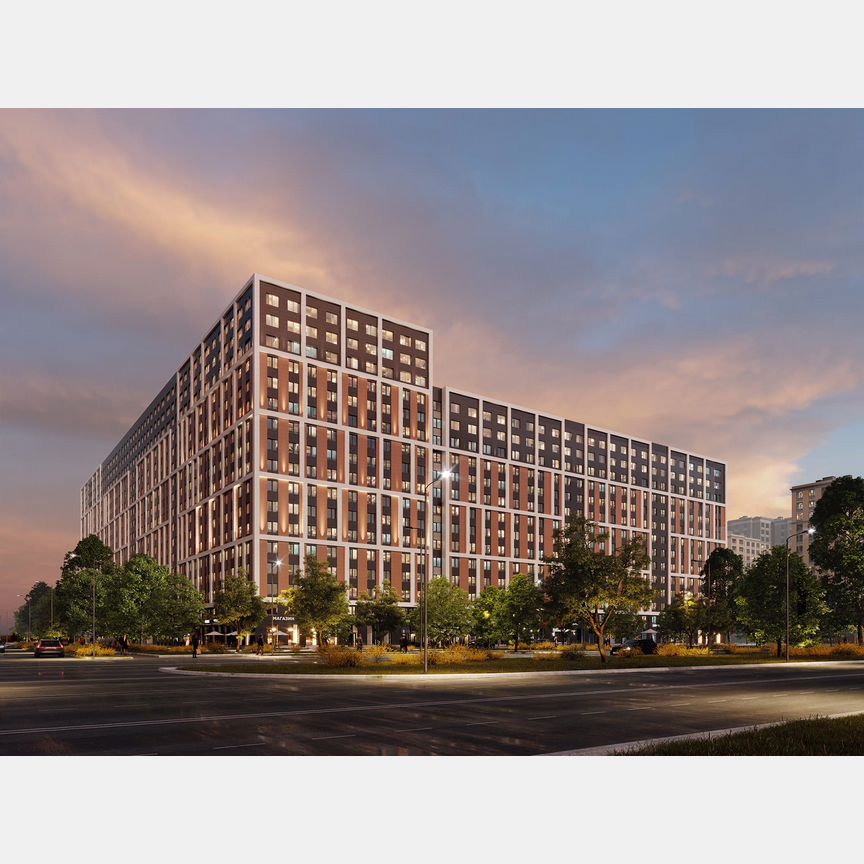 3-к. апартаменты, 74,1 м², 12/17 эт.