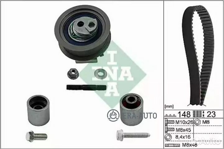 INA 530044510 Комплект ремня грм VAG A4/A6/octavia/golf 5/jetta 3/passat 04- 2.0