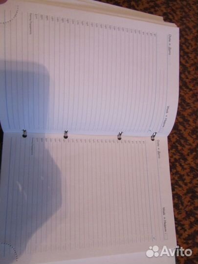 Ежедневник на кольцах кожа