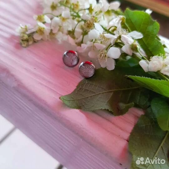 Серьги, ручная работа. Эпоксидная смола