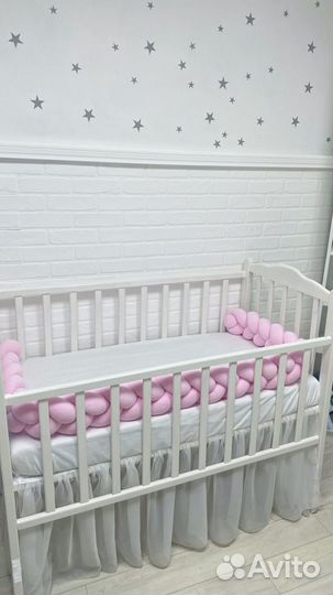 Бортик коса в кроватку