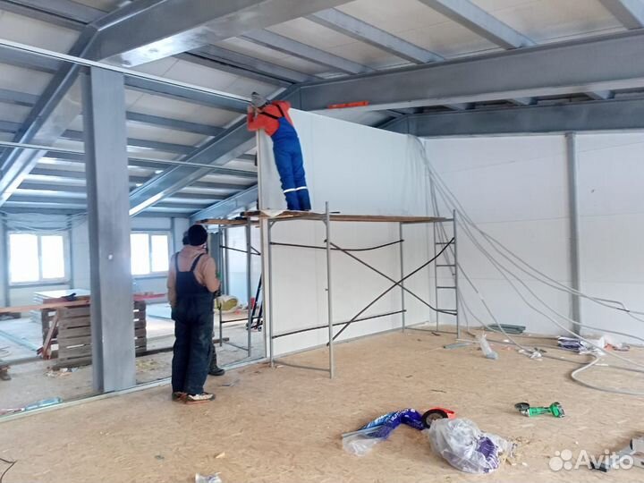 Монтаж сэндвич панелей