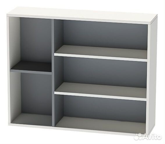 Тумба открытая (Стеллаж) Клео Т-2 графит-миндаль