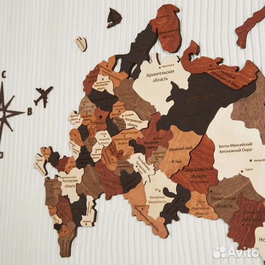 Деревянная карта России