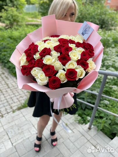 101 Роза цветы доставка 25 51 101 Розы