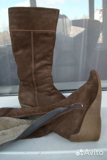 Зимние замшевые сапоги ф. Tamaris, р. 39