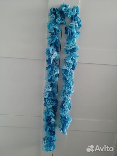 Шарф-волан, пряжа ленточная в мотках