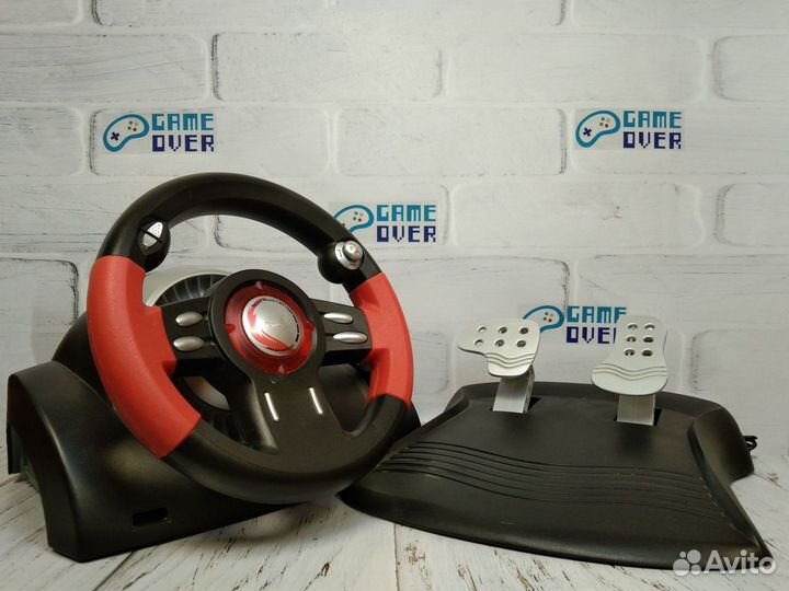 Игровой руль для пк Genius Speed Wheel 3MT Red