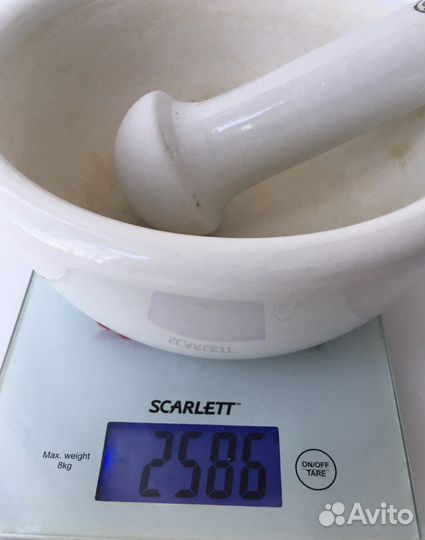 Ступа с пестиком фарфоровая