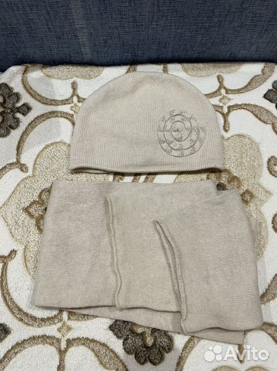 Комплект шапка и шарф женский шерсть