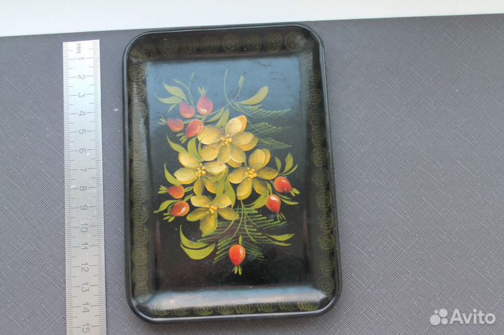 Пластиковый поднос роспись