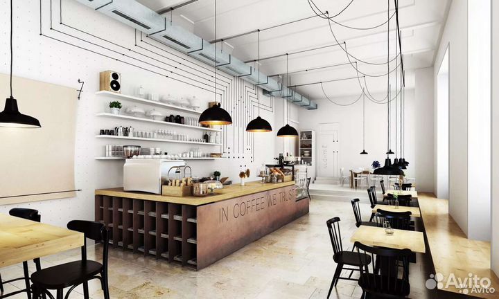 Стойка для кофейни, мебель для ресторана