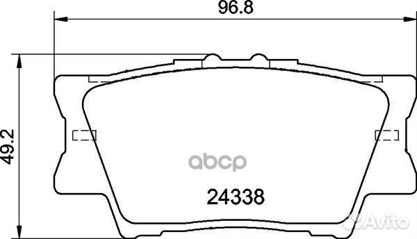 Колодки тормозные дисковые зад NP1016 nissh