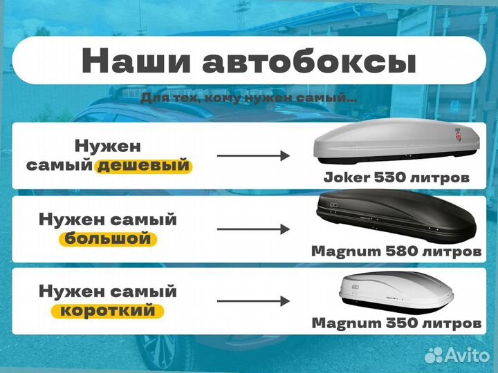 Аренда автобоксов на крышу авто C договором