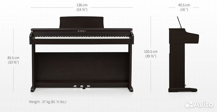 Kawai KDP120 RW — цифровое пианино, палисандр