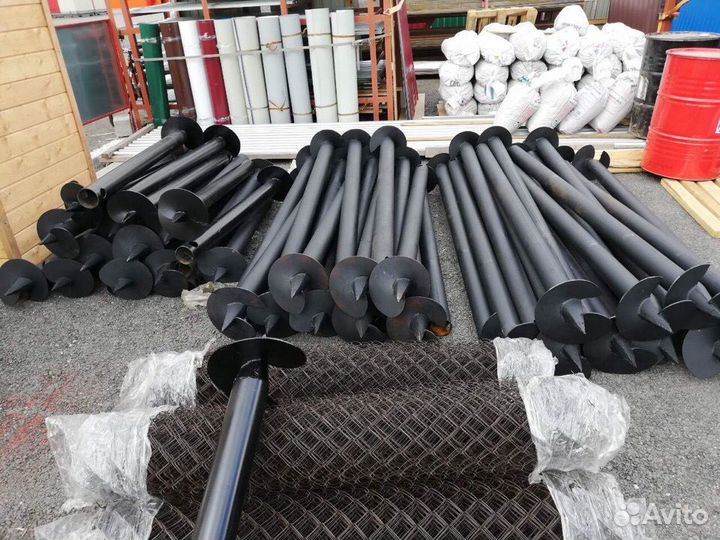 Винтовые сваи для забора