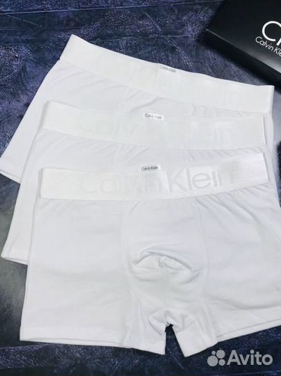 Трусы мужские боксеры calvin klein белые арт.1006