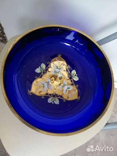 Ваза для фруктов. Богемское стекло