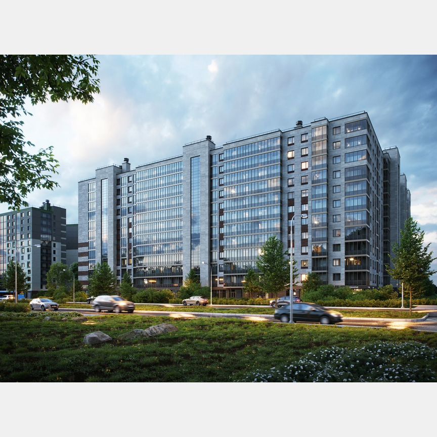 2-к. квартира, 55,4 м², 10/12 эт.
