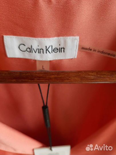 Calvin klein блузка женская сатиновая 48 50 новая