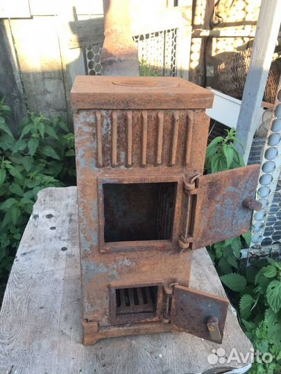Печь Буржуйка чугунная СССР разборная