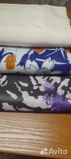 3 отреза ацетатной ткани СССР