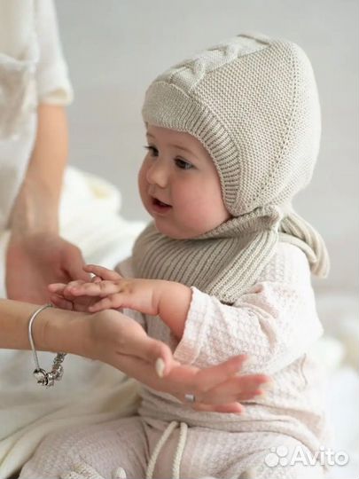 Шапка шлем Журавлик 36-38 зима