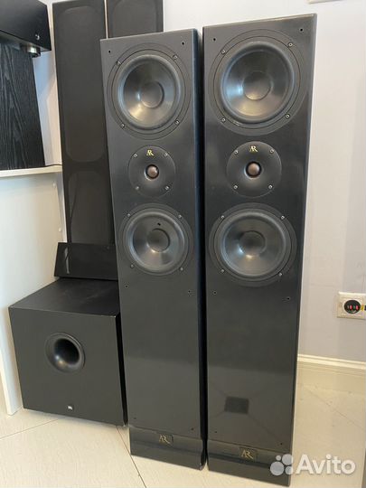 Акустические колонки + ресивер+сабвуфер