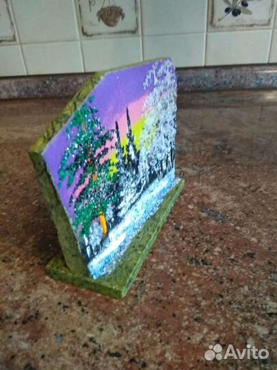 Картина из камня, подсвечник