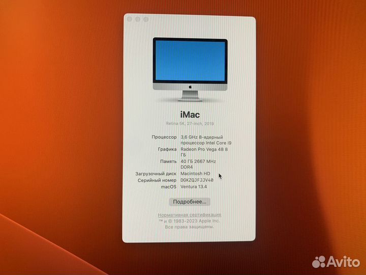 Моноблок apple iMac 27 5k 2019