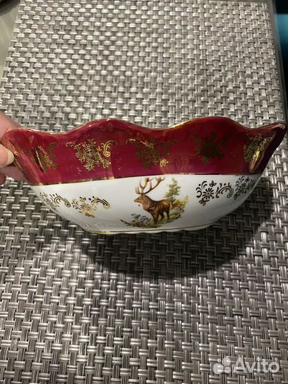 Ваза для фруктов богемия, фарфор