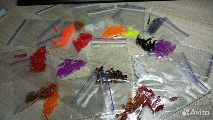 Набор силиконовых приманок для мормышинга