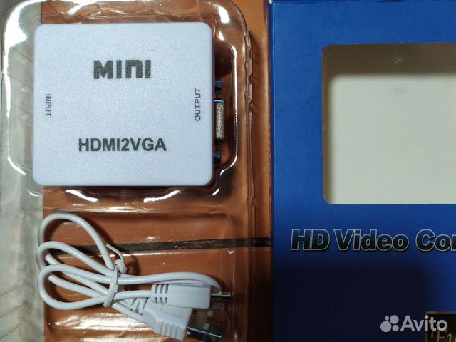 Переходник-конвертер VGA на hdmi+ аудио, 1080P, HD