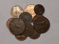 Монеты Англии Бельгия Чехословакия Япония Гернси