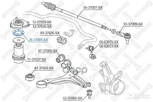 Подшипник опоры аморт. honda civic cr-v перед