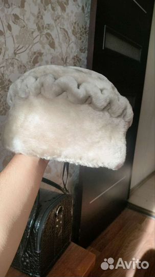 Мутоновая шапка женская