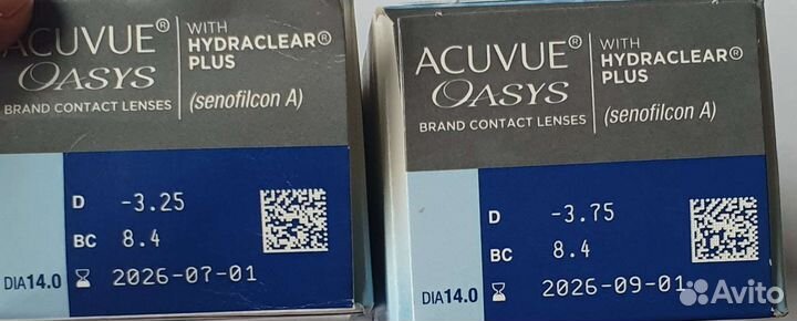Линзы acuvue oasys -3.25 (22 штуки)