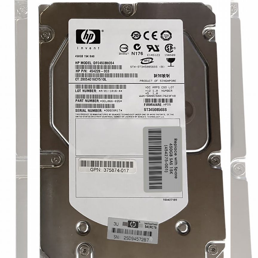 [454275-001] Жесткий Диск Hp 450gb Sas 3,5" Hdd 454275-001