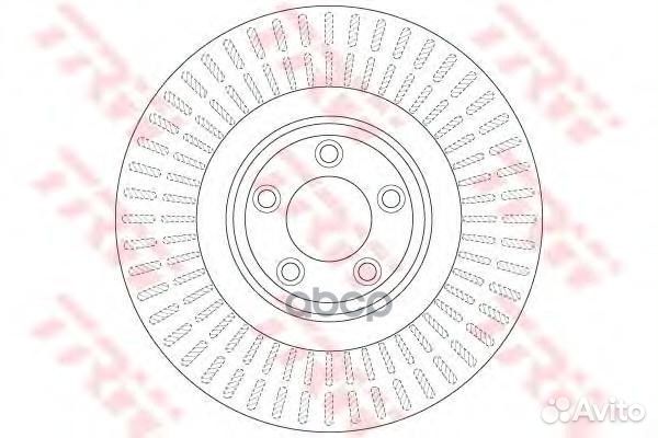 Диск торм.пер.jaguar XF 3.0 12-15 DF6146S TRW