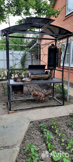 Мангал с крышей