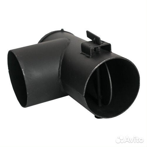 Переходник с шибером 90 градусов ф150 мм (круглый