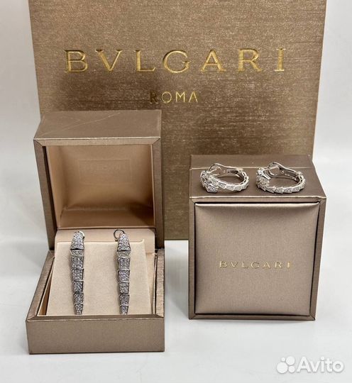 Серьги змеи булгари Bvlgari serpenti viper