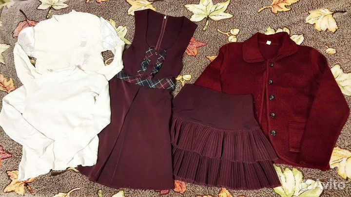 Пакет бордовой школьной формы 128-134