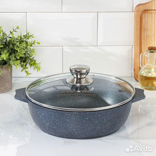 Жаровня «Гранит», 3 л, d26 см, антипригарное покры