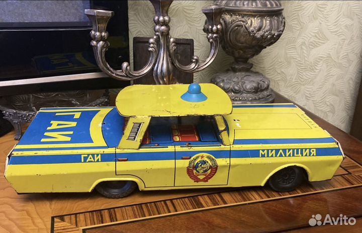 Старинная игрушка Автомашина гаи СССР