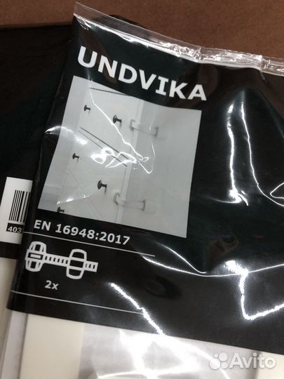 Замок защита от детей на шкаф белый undvika IKEA