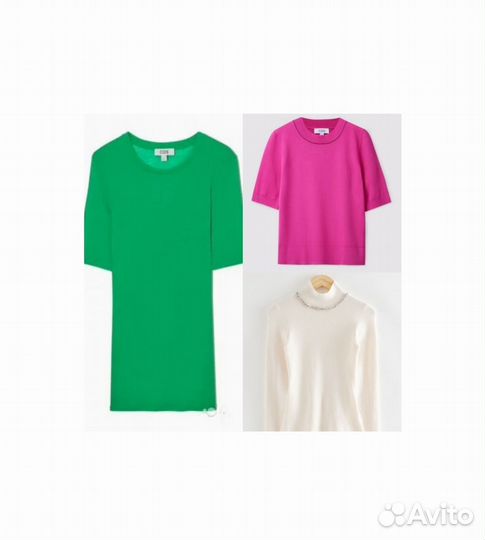 COS топы меринос, хлопок; Other stories водолазка